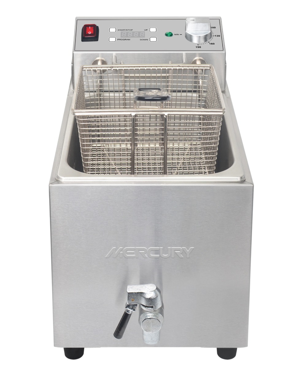 Mercury MEF-L8-SAT Countertop Single Tank Electric Fryer