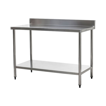 Connecta HEF647 Wall Table With Undershelf - 1500 x 600 x 900mm + 100mm Upstand