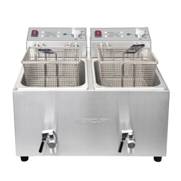 Mercury MEF-L8-DAT Countertop Twin Tank Electric Fryer